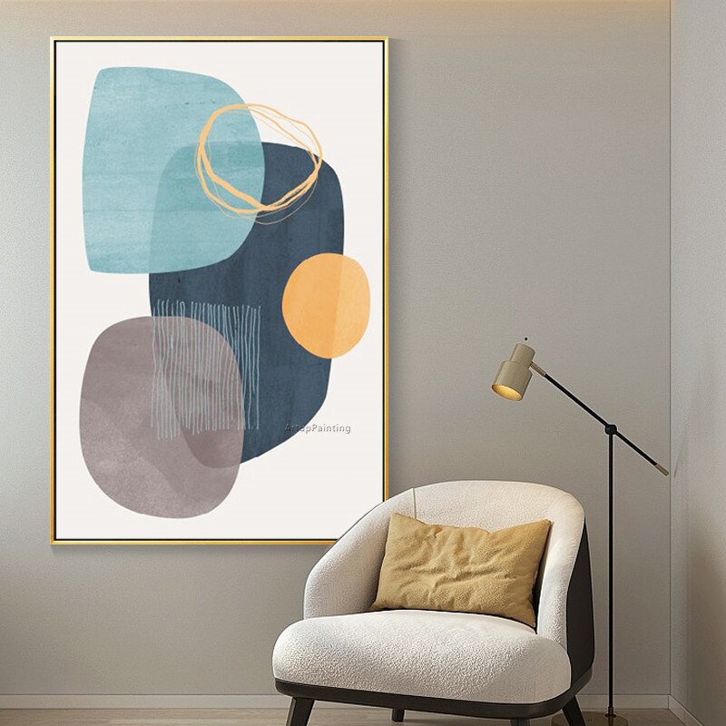 Geometric abstract canvas oil painting Wall Picture live paintings Living Room Bedroom Home Wall Art Decor caudros decoracion