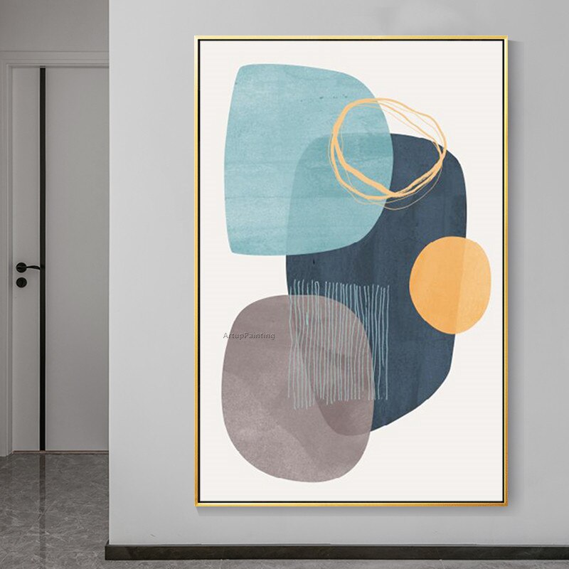 Geometric abstract canvas oil painting Wall Picture live paintings Living Room Bedroom Home Wall Art Decor caudros decoracion