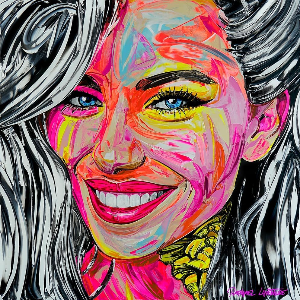 Pretty Girl Portrait Painting, Hand Painted Oil Painting, Home Wall Art Decor Face Painting