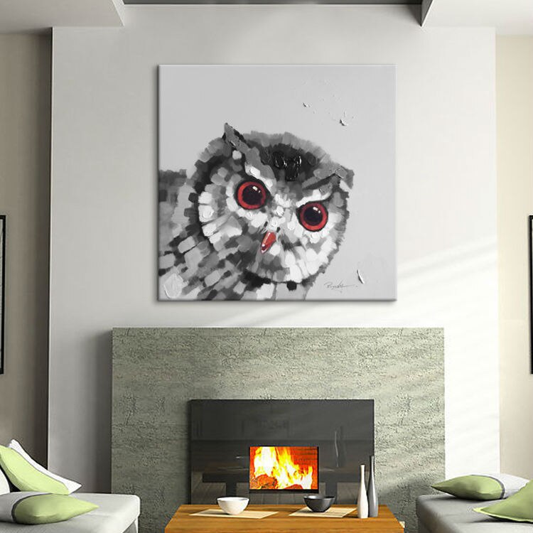 Owl Oil painting On Canvas Wall Pictures Paintings For Living Room Wall Art Canvas plattle knife modern abstract hand painted