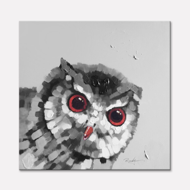 Owl Oil painting On Canvas Wall Pictures Paintings For Living Room Wall Art Canvas plattle knife modern abstract hand painted