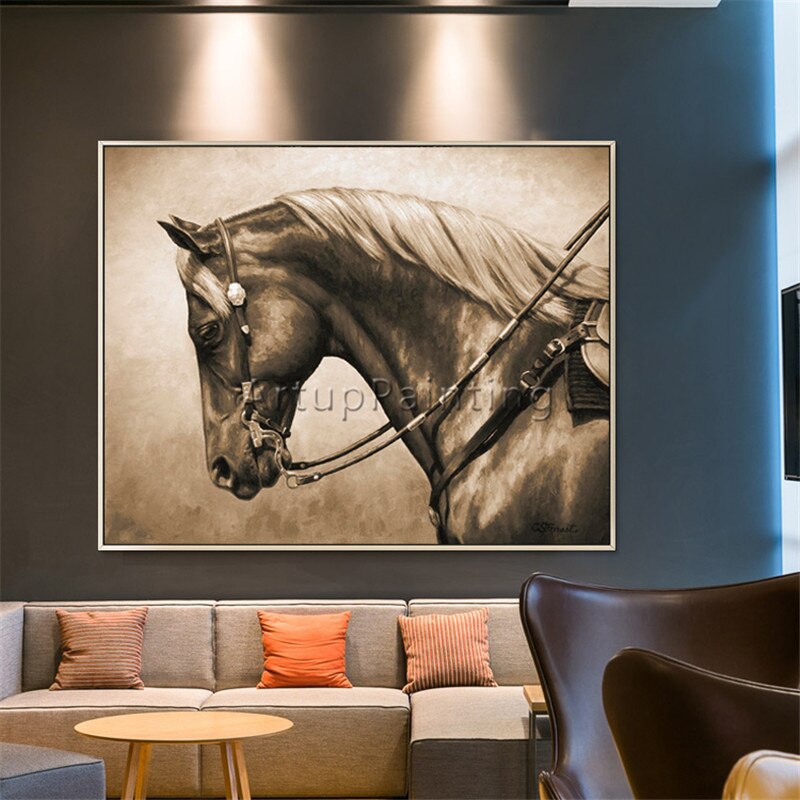Canvas painting Acrylic Animal painting caudros decroracion abstract horse Wall Art Pictures for living room home decor quadros9