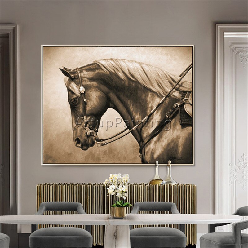 Canvas painting Acrylic Animal painting caudros decroracion abstract horse Wall Art Pictures for living room home decor quadros9
