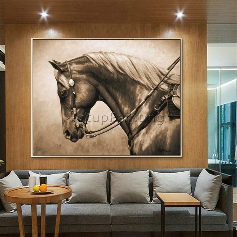 Canvas painting Acrylic Animal painting caudros decroracion abstract horse Wall Art Pictures for living room home decor quadros9