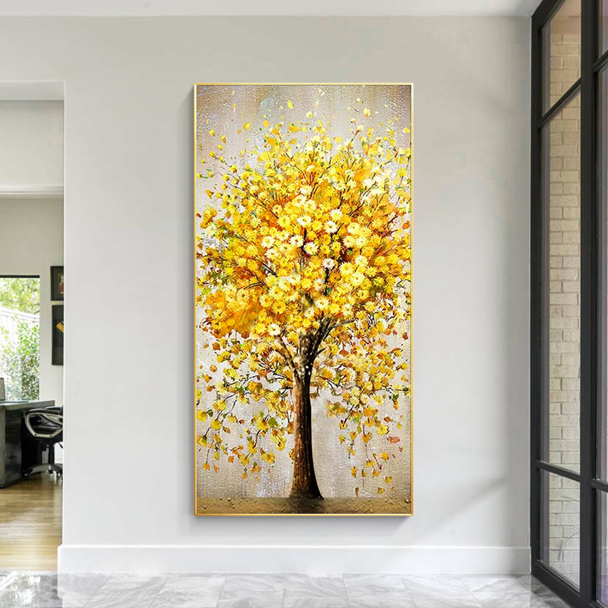 Tree Painting Tree Leaf Painting On Canvas Extra Large Vertical Livingroom Bedroom Wall Art Decor Tree Painting Tree Leaf Painting On Canvas Extra Large Vertical Livingroom Bedroom Wall Art Decor