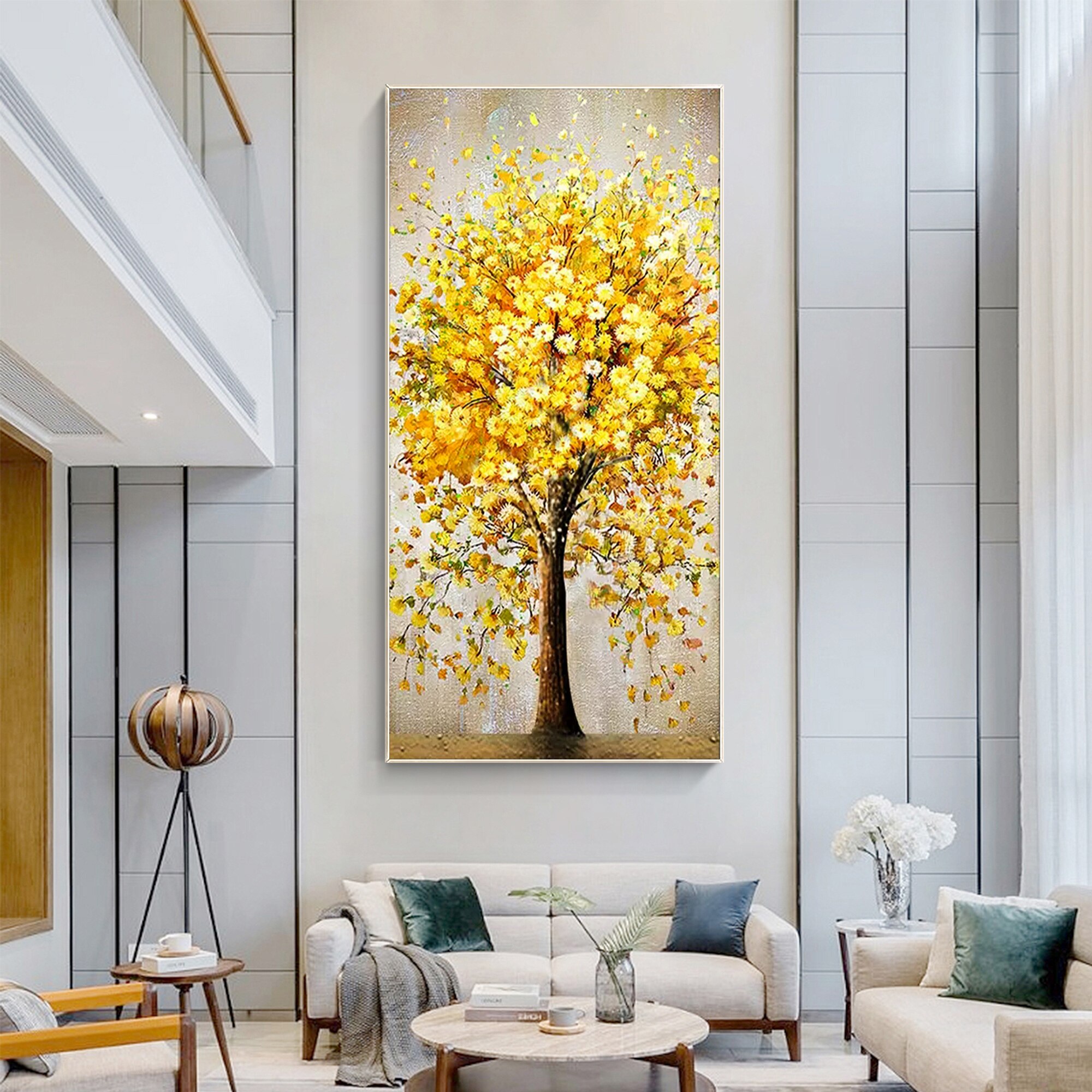 Tree Painting Tree Leaf Painting On Canvas Extra Large Vertical Livingroom Bedroom Wall Art Decor Tree Painting Tree Leaf Painting On Canvas Extra Large Vertical Livingroom Bedroom Wall Art Decor