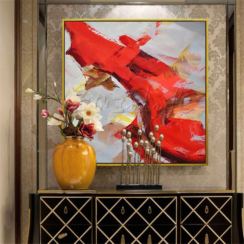 Hand painted canvas oil paintings Cheap large modern abstract cuadros Home decor Canvas quadro wall Art pictures 000037