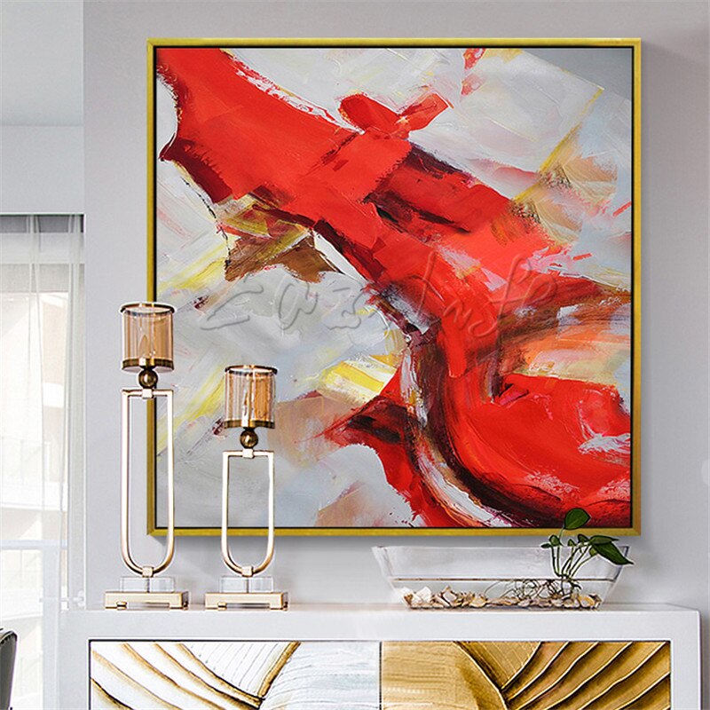 Hand painted canvas oil paintings Cheap large modern abstract cuadros Home decor Canvas quadro wall Art pictures 000037