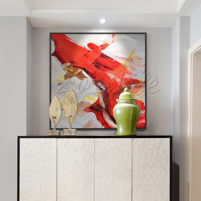 Hand painted canvas oil paintings Cheap large modern abstract cuadros Home decor Canvas quadro wall Art pictures 000037