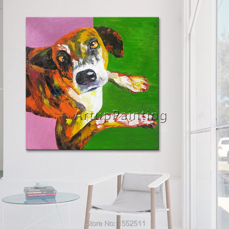 Pop art dog Pets on canvas modern abstract oil painting handmade oil painting Animal Pop Art Home Decor Living Room2 Pop art dog Pets on canvas modern abstract oil painting handmade oil painting Animal Pop Art Home Decor Living Room2