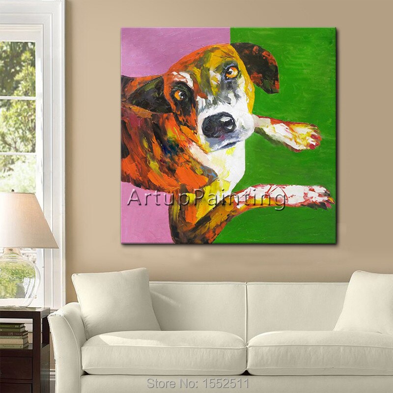 Pop art dog Pets on canvas modern abstract oil painting handmade oil painting Animal Pop Art Home Decor Living Room2 Pop art dog Pets on canvas modern abstract oil painting handmade oil painting Animal Pop Art Home Decor Living Room2