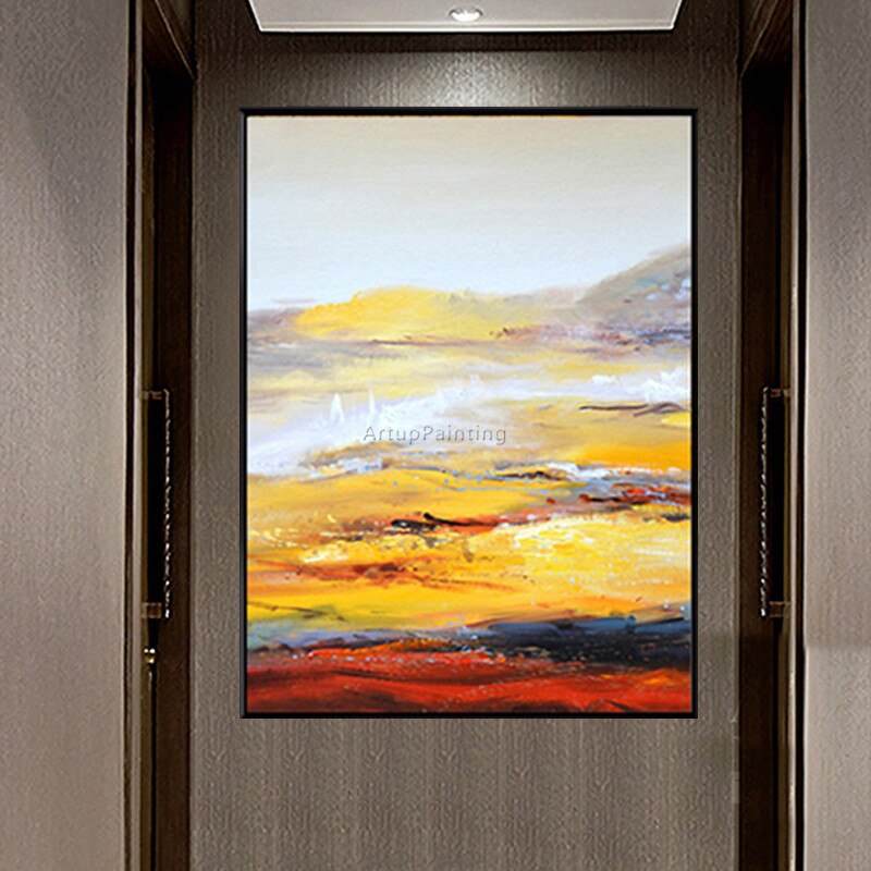 Canvas painting caudros decoracion acrylic yellow oil painting modern abstract Wall art Pictures For Living Room Home Decor98