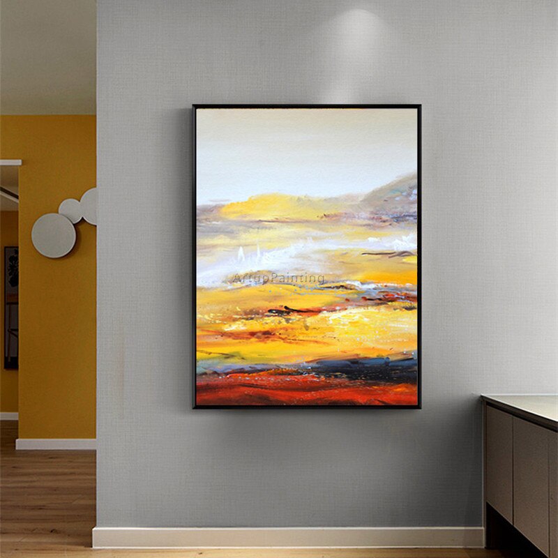 Canvas painting caudros decoracion acrylic yellow oil painting modern abstract Wall art Pictures For Living Room Home Decor98