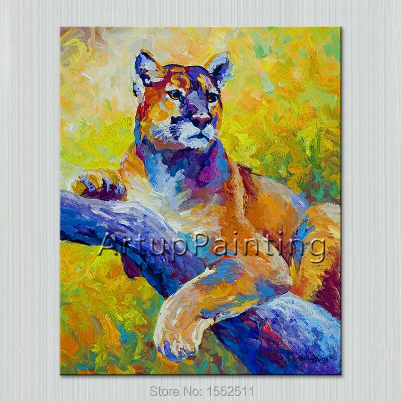Modern abstract oil paintings on canvas for pop art tiger manual painting animals pop art household adornment picture 5
