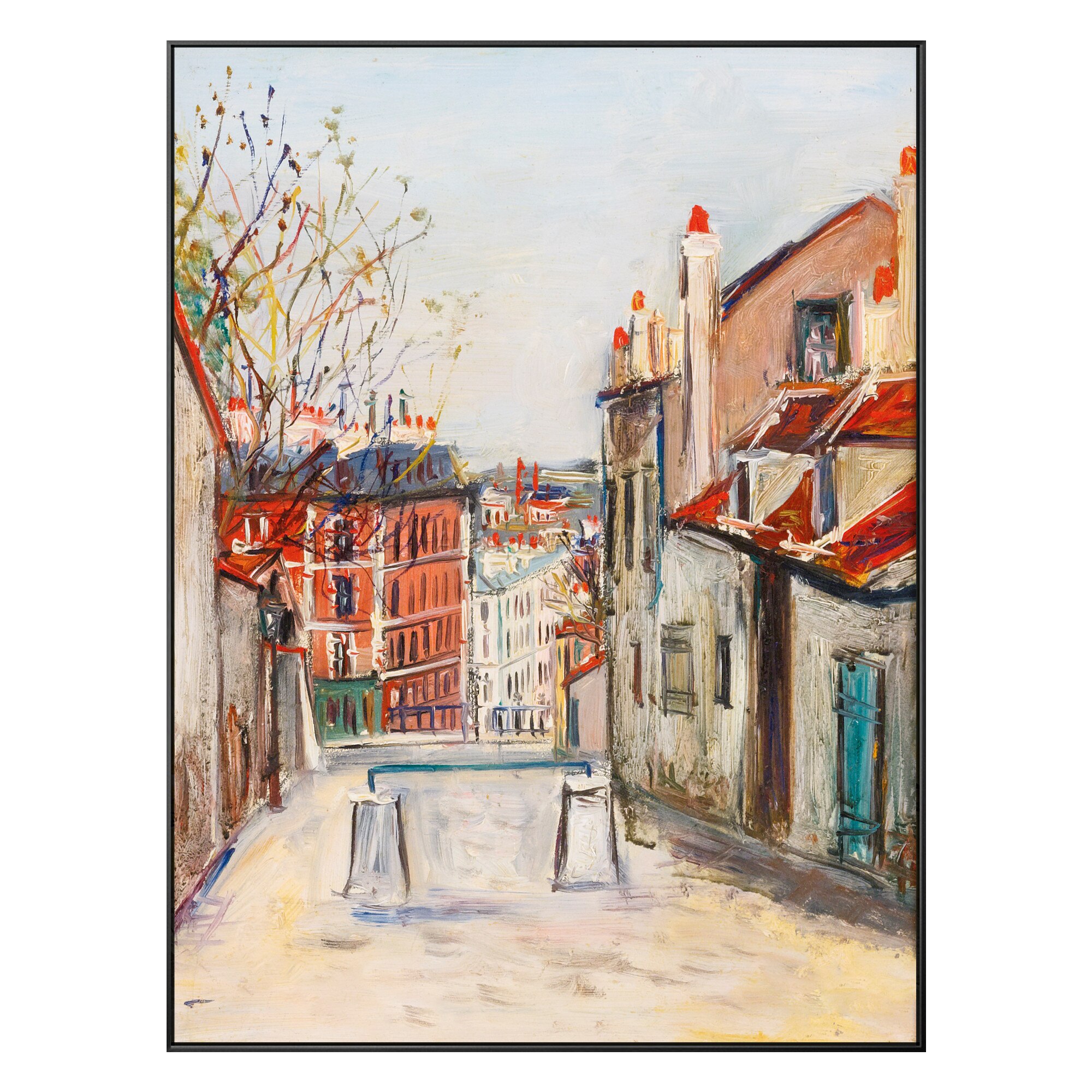 Cityscpae Paris Street Hand Painting Canvas Vintage Countryside oil painting acrylic large wall art Poster picture home decor