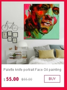 Paleta de cuchillo para pintar retrato, lienzo de cara hecha a mano, pintura al &oacute;leo, figura de Impasto sobre lienzo pintada a mano, francotirador, Nielly 33