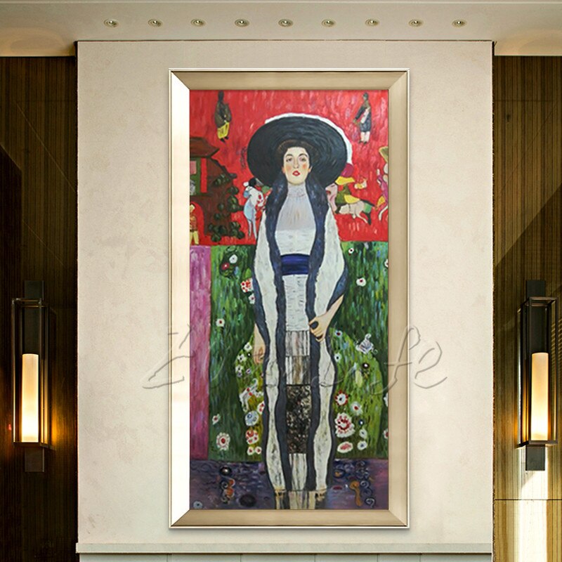 Retrato de Adele Bloch, pintura art&iacute;stica de mujer de Gustav Klimt, im&aacute;genes de pared para decoraci&oacute;n del hogar, arte de pared