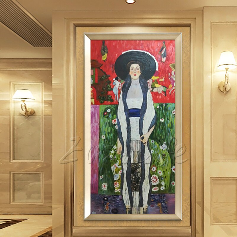 Retrato de Adele Bloch, pintura art&iacute;stica de mujer de Gustav Klimt, im&aacute;genes de pared para decoraci&oacute;n del hogar, arte de pared