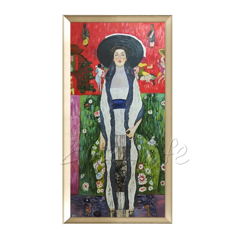 Retrato de Adele Bloch, pintura art&iacute;stica de mujer de Gustav Klimt, im&aacute;genes de pared para decoraci&oacute;n del hogar, arte de pared