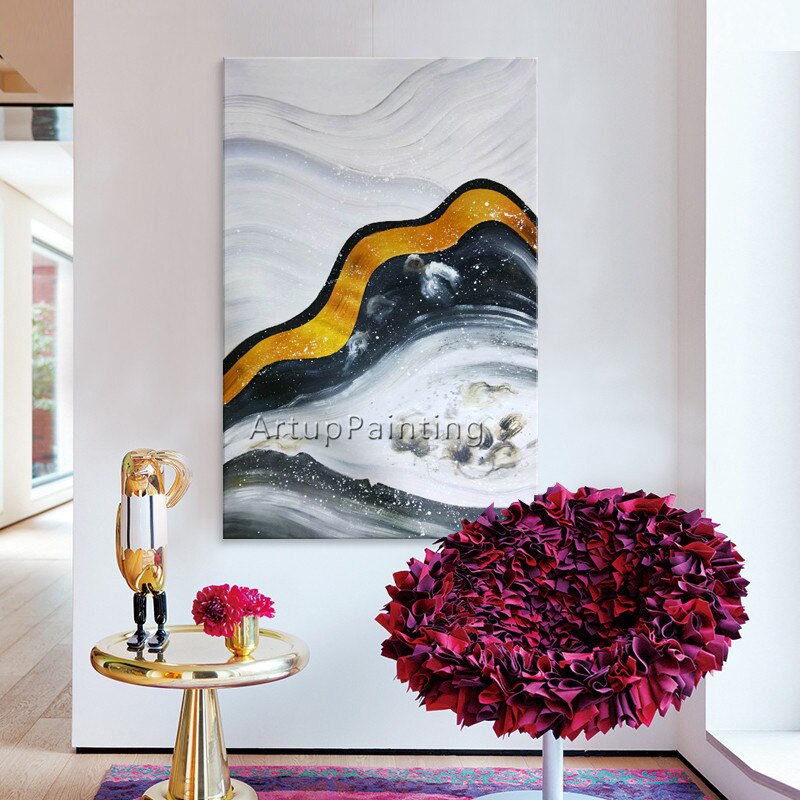 Pintura en lienzo de acr&iacute;lico para decoraci&oacute;n del hogar, cuadros de colores abstractos modernos, sala de estar de pared para im&aacute;genes art&iacute;sticas, 74