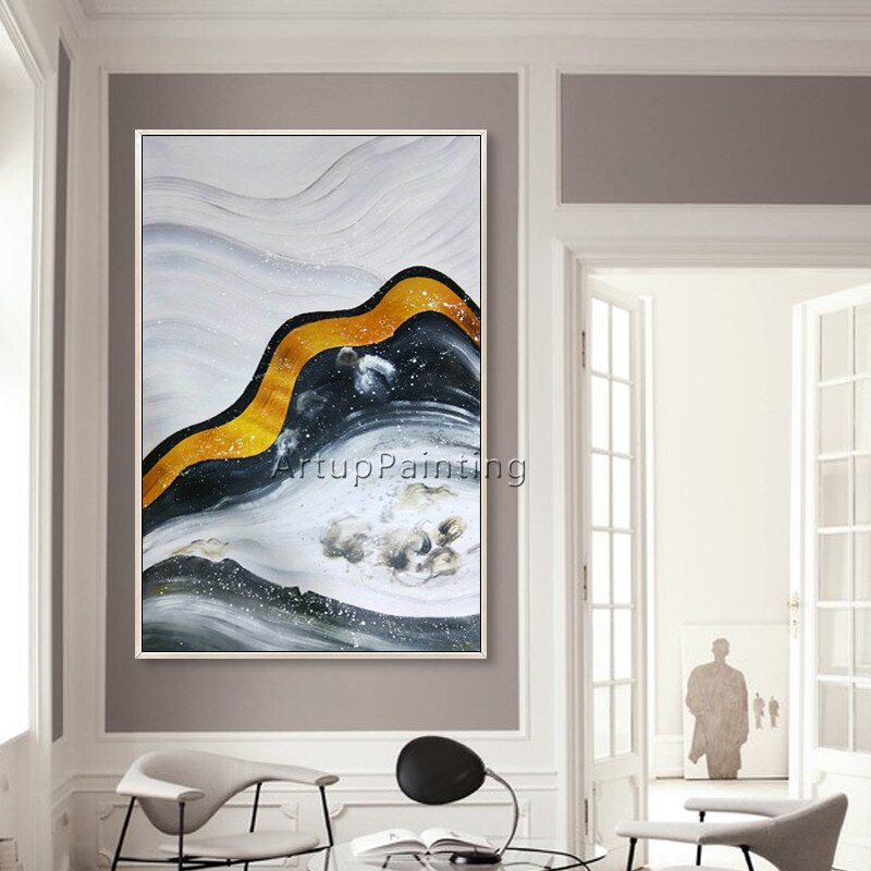 Pintura en lienzo de acr&iacute;lico para decoraci&oacute;n del hogar, cuadros de colores abstractos modernos, sala de estar de pared para im&aacute;genes art&iacute;sticas, 74