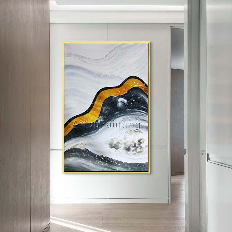 Pintura en lienzo de acr&iacute;lico para decoraci&oacute;n del hogar, cuadros de colores abstractos modernos, sala de estar de pared para im&aacute;genes art&iacute;sticas, 74