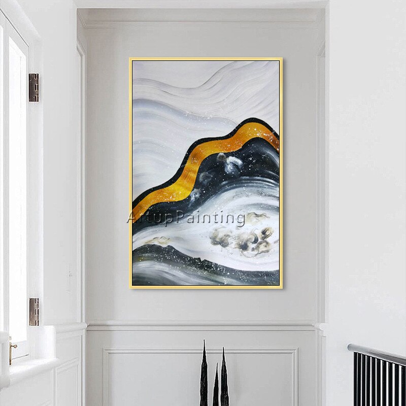 Pintura en lienzo de acr&iacute;lico para decoraci&oacute;n del hogar, cuadros de colores abstractos modernos, sala de estar de pared para im&aacute;genes art&iacute;sticas, 74