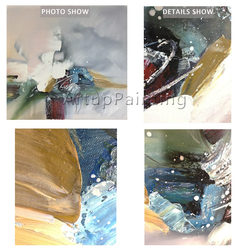 Pintura abstracta de estilo n&oacute;rdico sobre lienzo, cuadros de decoraci&oacute;n de pared para sala de estar, arte de pared, cuadros de textura gruesa