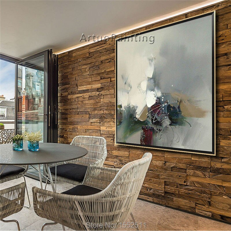 Pintura abstracta de estilo n&oacute;rdico sobre lienzo, cuadros de decoraci&oacute;n de pared para sala de estar, arte de pared, cuadros de textura gruesa
