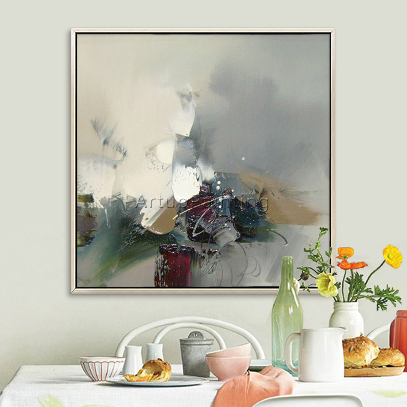 Pintura abstracta de estilo n&oacute;rdico sobre lienzo, cuadros de decoraci&oacute;n de pared para sala de estar, arte de pared, cuadros de textura gruesa