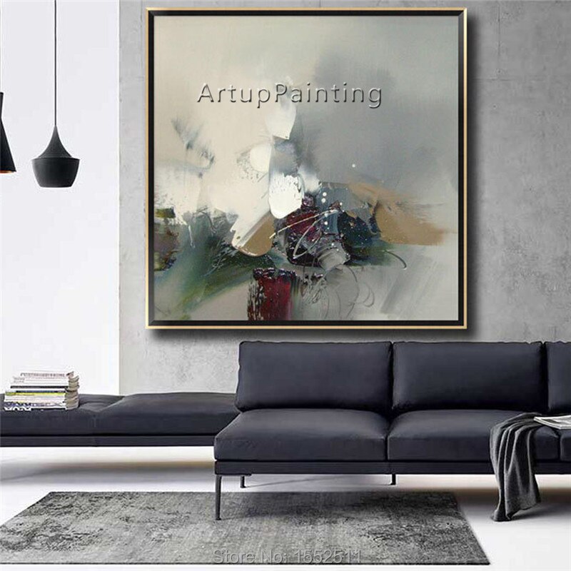 Pintura abstracta de estilo n&oacute;rdico sobre lienzo, cuadros de decoraci&oacute;n de pared para sala de estar, arte de pared, cuadros de textura gruesa