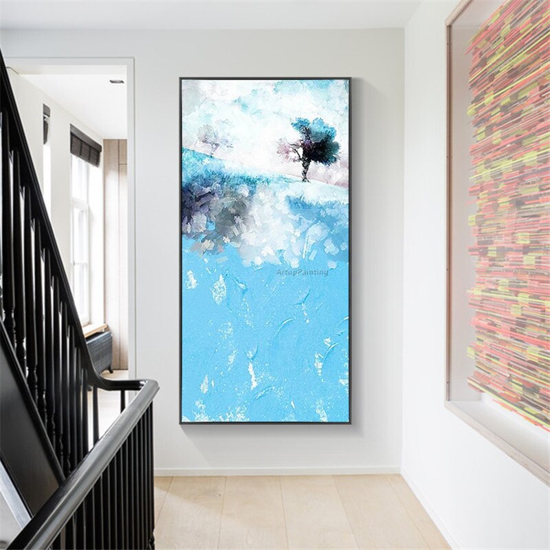 Cuadros de pintura de lienzo decoraci&oacute;n n&oacute;rdica pintura acr&iacute;lica abstracta en lienzo cuadros de pared para sala de estar decoraci&oacute;n del hogar quareos