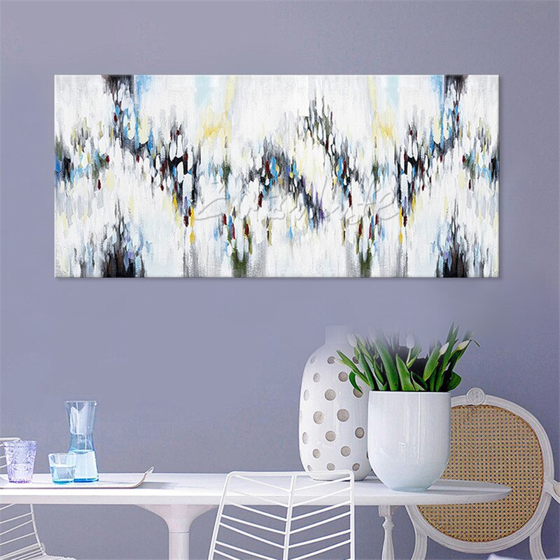 Pintura en lienzo para decoraci&oacute;n del hogar, pintura acr&iacute;lica abstracta n&oacute;rdica, arte de pared, cuadros para sala de estar, quareos 06
