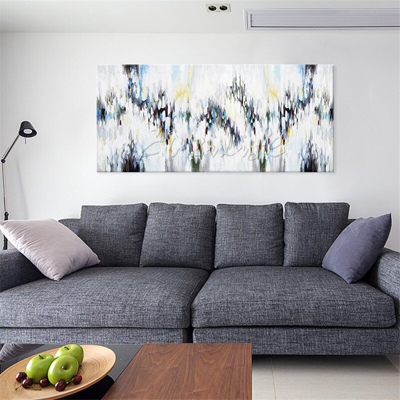 Pintura en lienzo para decoraci&oacute;n del hogar, pintura acr&iacute;lica abstracta n&oacute;rdica, arte de pared, cuadros para sala de estar, quareos 06