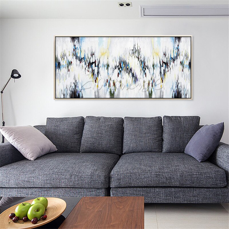 Pintura en lienzo para decoraci&oacute;n del hogar, pintura acr&iacute;lica abstracta n&oacute;rdica, arte de pared, cuadros para sala de estar, quareos 06