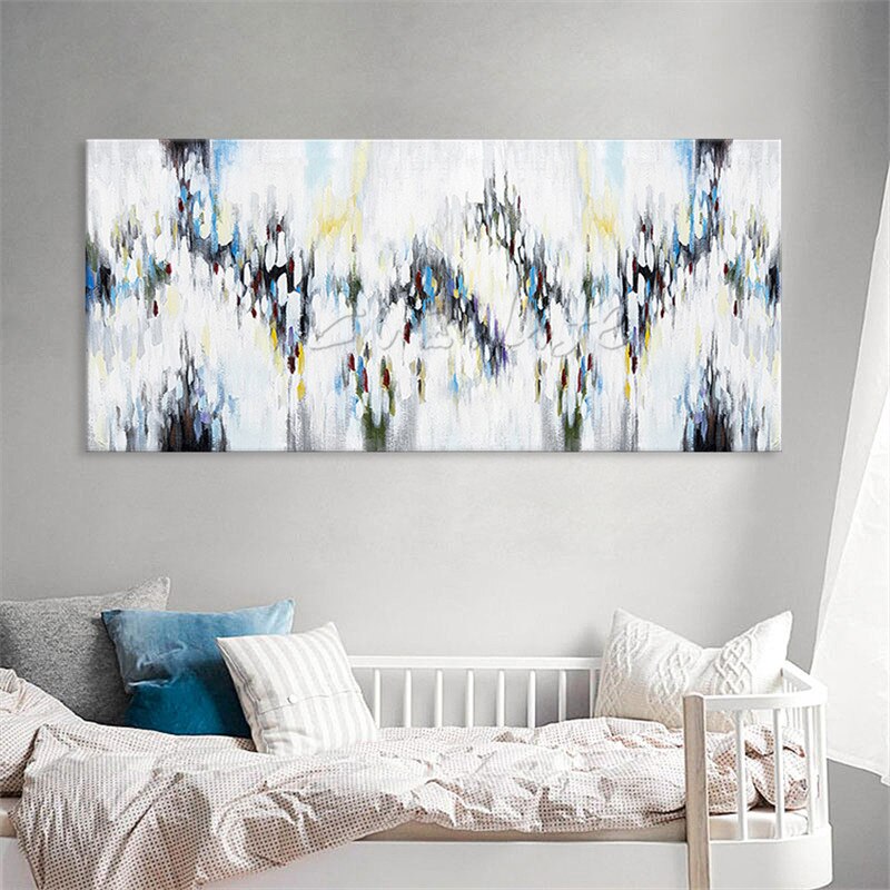 Pintura en lienzo para decoraci&oacute;n del hogar, pintura acr&iacute;lica abstracta n&oacute;rdica, arte de pared, cuadros para sala de estar, quareos 06
