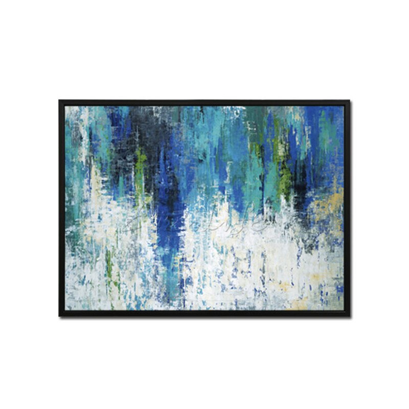 Lienzo pintado a mano, pinturas al &oacute;leo, im&aacute;genes art&iacute;sticas de pared hechas a mano para sala de estar, cuadros abstractos modernos, cuadros decorativos para el hogar 0063