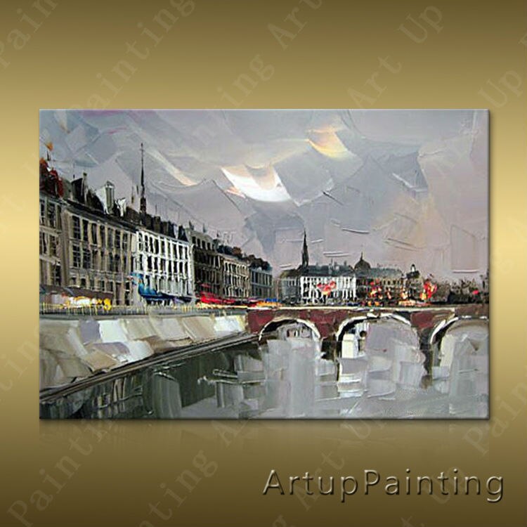 Pintura de arte callejero de Par&iacute;s, decoraci&oacute;n del hogar, pintura al &oacute;leo, im&aacute;genes de pared para sala de estar, pintura de Arte de pared, paint7