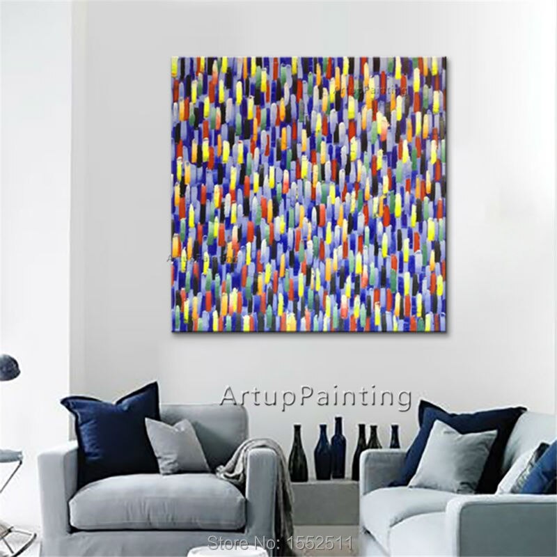 Arte de pared pintado a mano, decoraci&oacute;n abstracta moderna del hogar, pintura al &oacute;leo sobre lienzo, im&aacute;genes de pared para sala de estar, cuadros, quadros