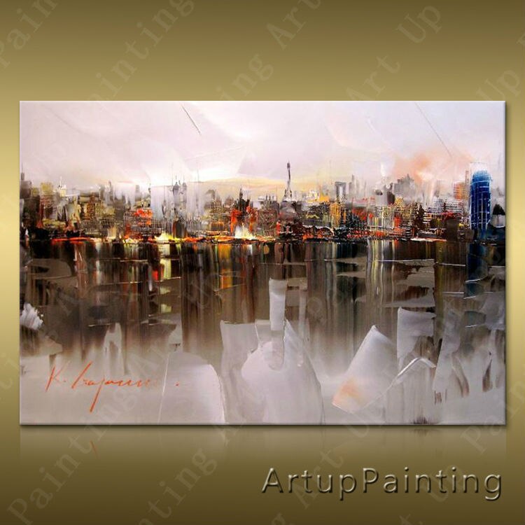Pintura de arte callejero de Par&iacute;s, decoraci&oacute;n del hogar, pintura al &oacute;leo, im&aacute;genes de pared para sala de estar, pintura de Arte de pared, paint8