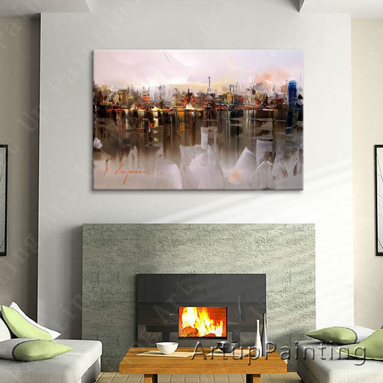 Pintura de arte callejero de Par&iacute;s, decoraci&oacute;n del hogar, pintura al &oacute;leo, im&aacute;genes de pared para sala de estar, pintura de Arte de pared, paint8
