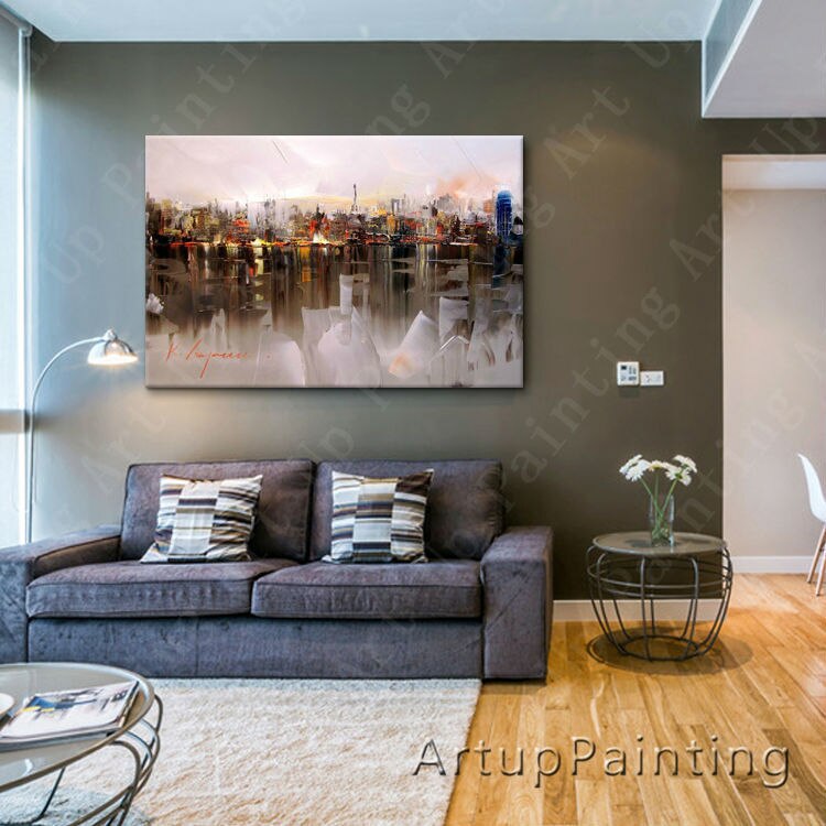 Pintura de arte callejero de Par&iacute;s, decoraci&oacute;n del hogar, pintura al &oacute;leo, im&aacute;genes de pared para sala de estar, pintura de Arte de pared, paint8