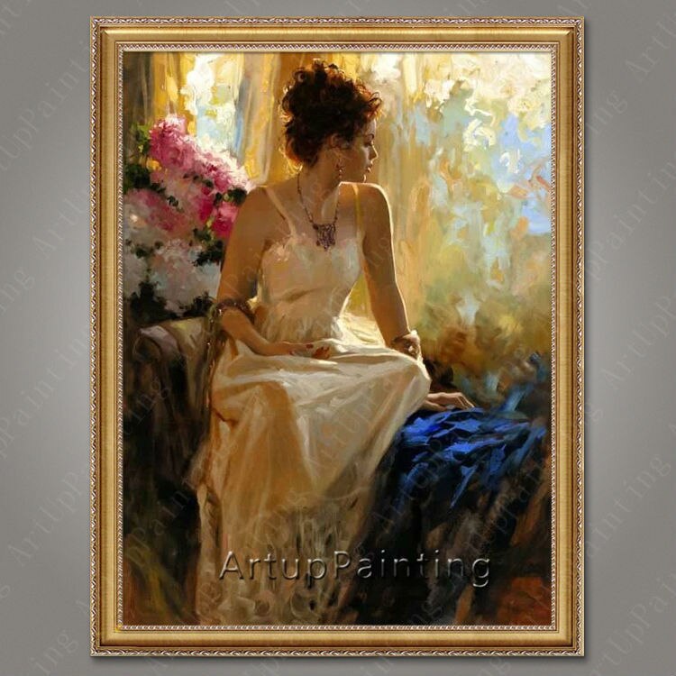 Pintura al &oacute;leo de bailarina flamenca espa&ntilde;ola, pintura al &oacute;leo de mujer latina sobre lienzo de alta calidad, pintada a mano, pintura latina 31