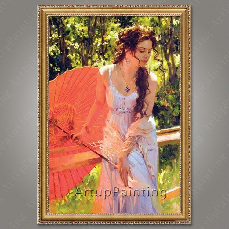 Pintura al &oacute;leo de bailarina flamenca espa&ntilde;ola, cuadro de mujer latina sobre lienzo de alta calidad, pintado a mano, pintura latina 34