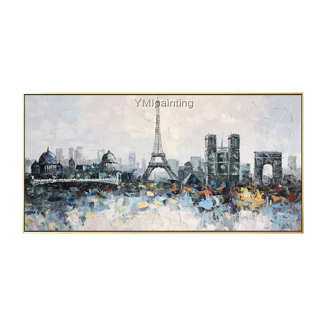 Arte de pared Eiffel Torre Eiffel paisaje urbano skyline ciudad abstracta arte pintura sobre lienzo arte original Arte de pared Eiffel Torre Eiffel paisaje urbano skyline ciudad abstracta arte pintura sobre lienzo arte original