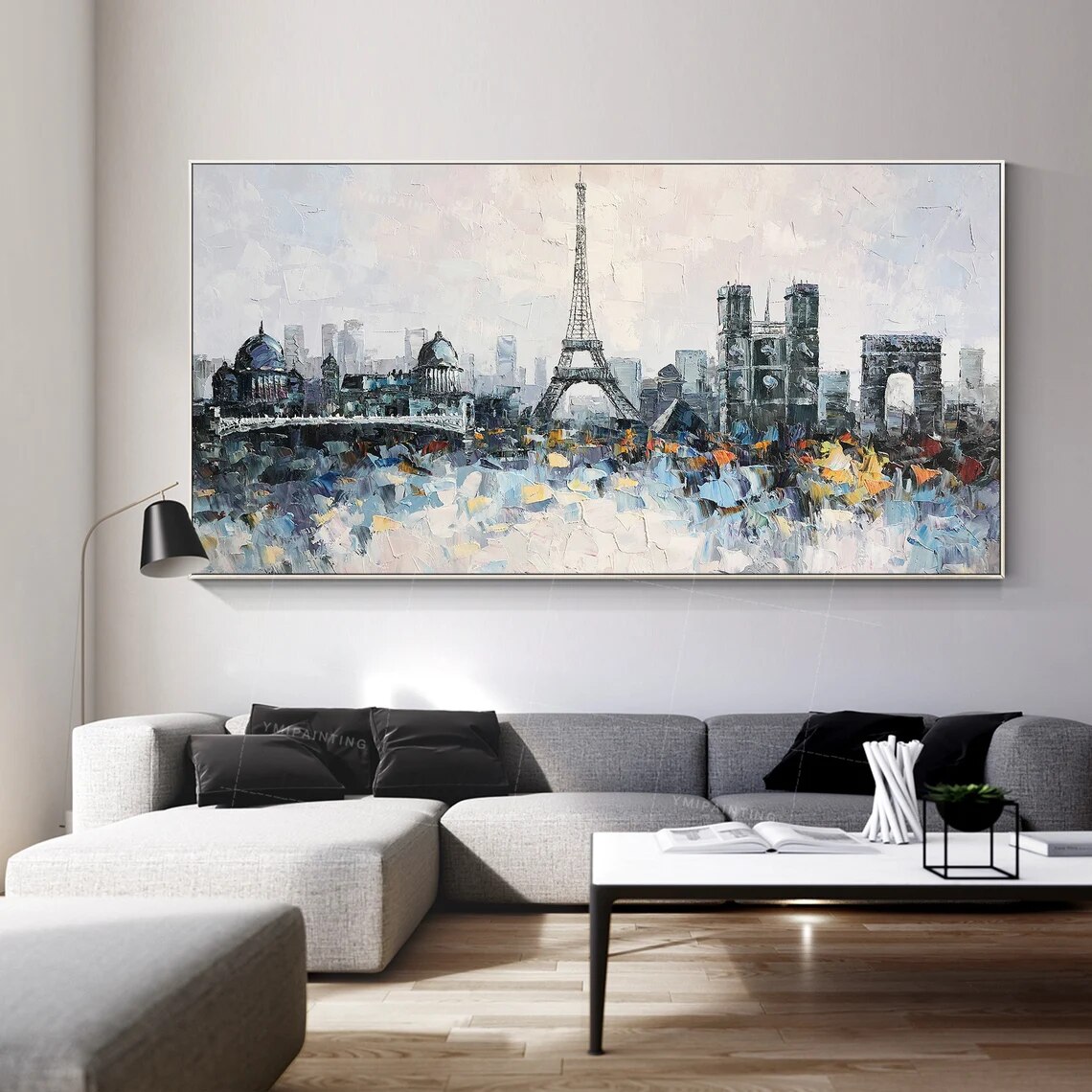 Arte de pared Eiffel Torre Eiffel paisaje urbano skyline ciudad abstracta arte pintura sobre lienzo arte original Arte de pared Eiffel Torre Eiffel paisaje urbano skyline ciudad abstracta arte pintura sobre lienzo arte original