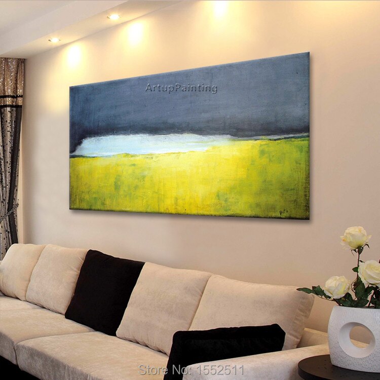 Calmante pintura acr&iacute;lica para decoraci&oacute;n del hogar, pintura al &oacute;leo sobre lienzo de alta calidad, arte de pared pintado a mano, 24x48 pulgadas, 36x72 pulgadas 1