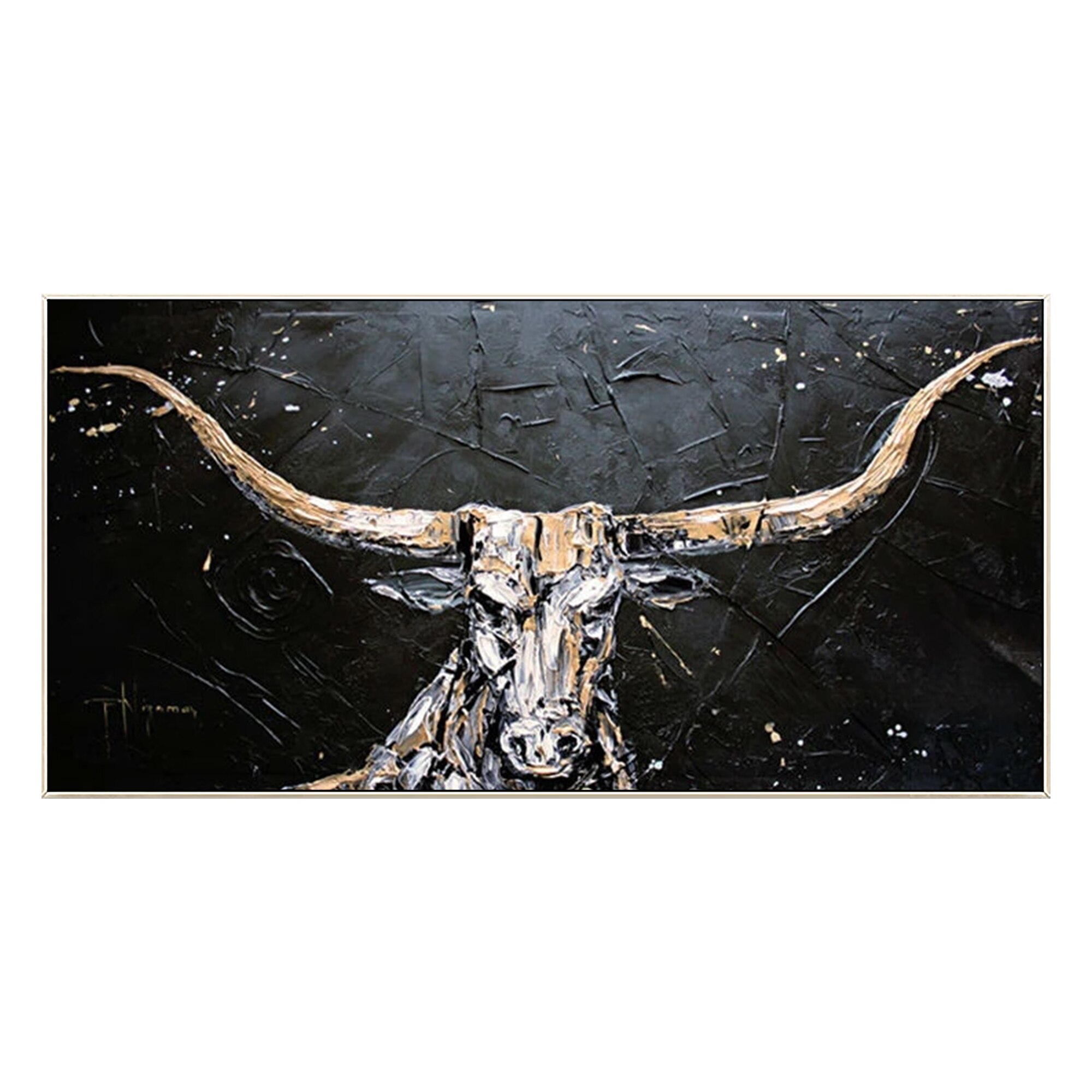 Pintura abstracta de toro pintada a mano, arte de pared, pinturas al óleo, cuadros de pared modernos para sala de estar, Cuadros decorativos para el hogar Pintura abstracta de toro pintada a mano, arte de pared, pinturas al óleo, cuadros de pared modernos para sala de estar, Cuadros decorativos para el hogar