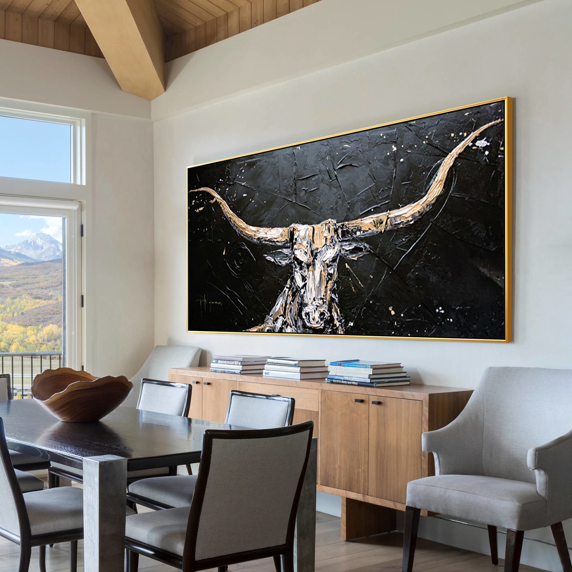 Pintura abstracta de toro pintada a mano, arte de pared, pinturas al óleo, cuadros de pared modernos para sala de estar, Cuadros decorativos para el hogar Pintura abstracta de toro pintada a mano, arte de pared, pinturas al óleo, cuadros de pared modernos para sala de estar, Cuadros decorativos para el hogar