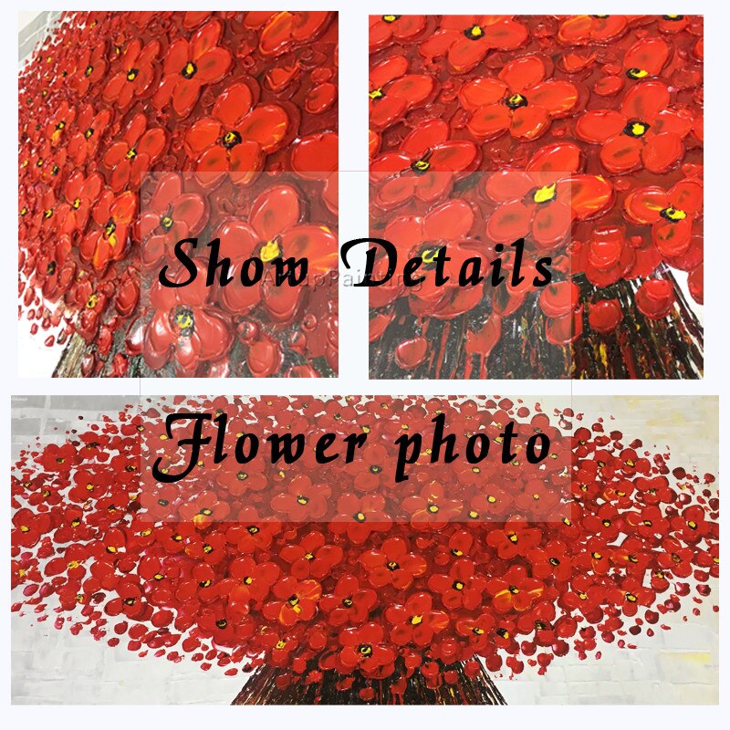 Paleta de pintura en lienzo con textura 3D, pintura de flores acr&iacute;licas, im&aacute;genes art&iacute;sticas de pared para sala de estar, decoraci&oacute;n del hogar, cuadros